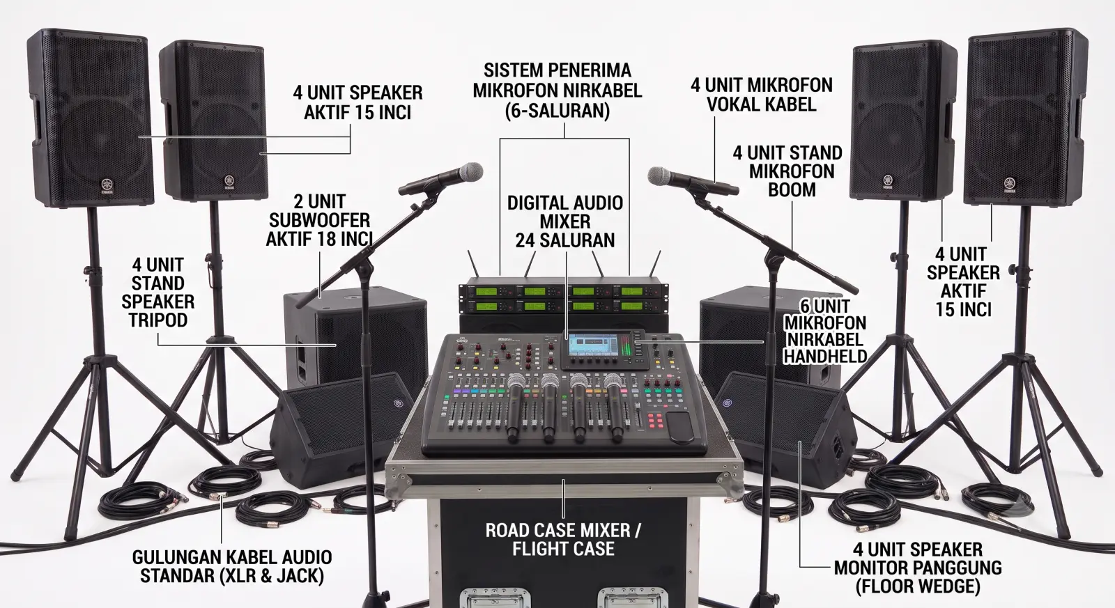 Paket Pensi Indoor Full Band (Skala Besar)